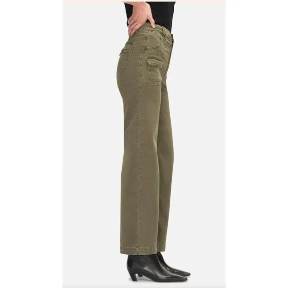 FRAME UTILITY POCKET PANTS GREEN WASHED WINTER MOSS Women's Size 33 NWT - Picture 3 of 14